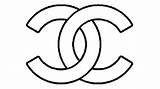 Chanel Logo Template Logos Coco Cc Stencil Outline Drawing Para Da Decor Coloring Google Vb Versace Logotipos Logotipo Pink Print sketch template