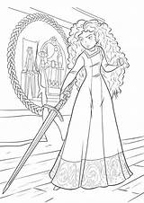 Merida Princess Brave Pinta sketch template