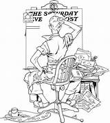 Coloring Rockwell Norman Pages Dover Books Book Haven Sheets Creative Evening Saturday Publications Doverpublications Post Adult Welcome Classics Colouring sketch template