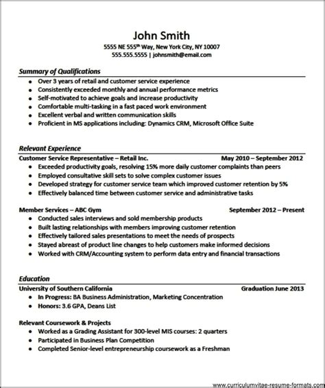 professional resume templates  experienced  samples examples