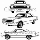 Dodge Vector Charger Dart 1969 Etsy Car Silhouette Swinger Getdrawings sketch template