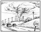Disaster Drawing Tornado Cartoon Realistic Natural Drawings Sketch Drawn Getdrawings Paintingvalley sketch template
