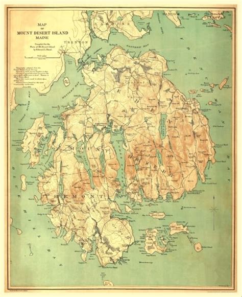 map of mount desert island maine maps and infographics