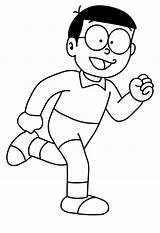 Nobita Doraemon Corre Stampare Colorir Cartonionline Colorironline sketch template