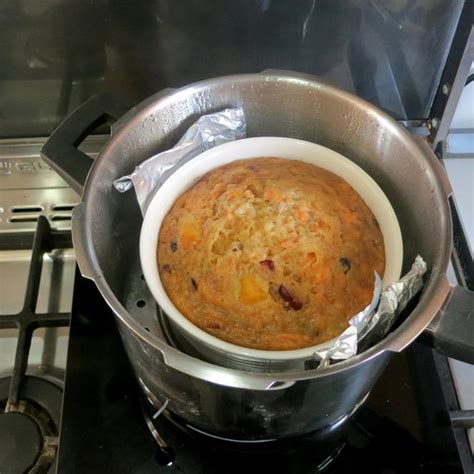 steamy   christmas pudding hip pressure cooking