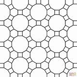 Tessellation Tessellations Hexagon Dodecagon Quadrat Mosaico Escher Quadrati Supercoloring Pegasus Quadrato Esagoni Mosaic Teselado Erwachsene Cuadrados Coloringhome Zapisano Sechseck sketch template