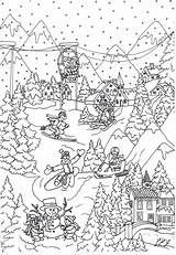 Wintersport Colorare Invernali Disegno Malvorlage Ausmalbilder Ausdrucken Abbildung Herunterladen Schulbilder Schoolplaten Educima Educolor sketch template