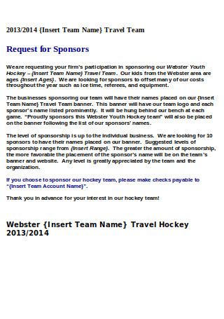 sample sponsorship request letter  letter