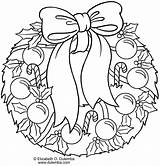 Christmas Reef Drawing Coloring Getdrawings Printable Wreath sketch template