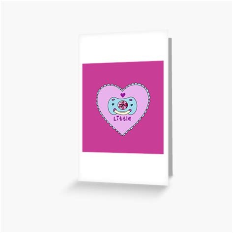 Ddlg Little Binky Greeting Card By Lauralemons Redbubble