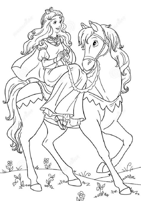 barbie horse coloring pages