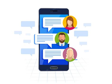 chatear  enviar mensajes en el concepto de telefono inteligente mensajes sms  burbujas de voz