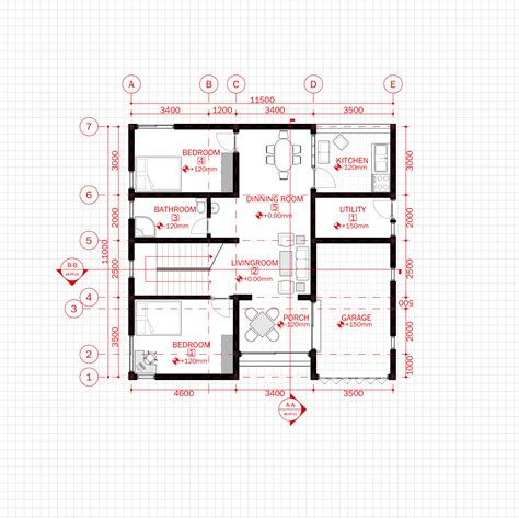 residential modern house architecture plan  floor plan metric units images   finder