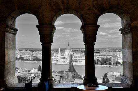 view   parliament house  castle hill budapest hungary