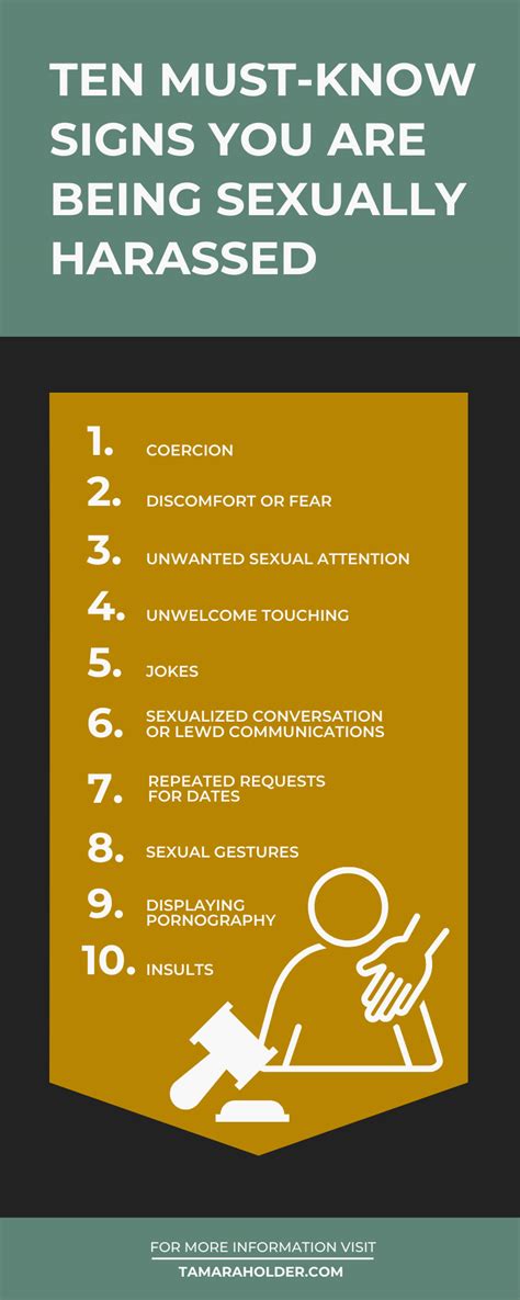 ten must know signs you are being sexually harassed