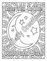 Coloring Pages Moon Back Sharpie Adult Printable Sheet Mandala Etsy Print Color Only Getdrawings Getcolorings sketch template