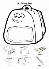 Bag School Worksheet Worksheets Classroom Printable Esl Objects Supplies Kindergarten Cut Activities Preschool Kids Back Color Items Para Bags Vocabulary sketch template