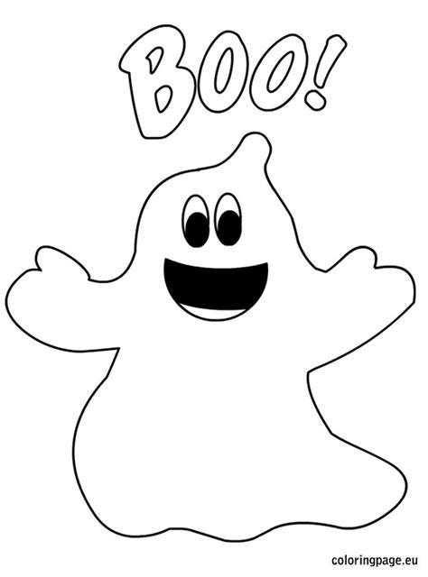 halloween ghost boo coloring page