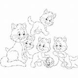 Cat Coloring Kitten Kittens Pages Surfnetkids sketch template