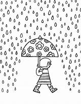 Rainy sketch template