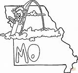 Missouri Coloring State Pages Indiana Drawing Color Printable Flag Getcolorings Categories sketch template