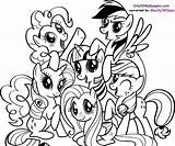 Little Pony Coloring Pages Printable Cartoon Ponies Mlp Kids Print Team Together Teamcolors Bookmark Title Read sketch template