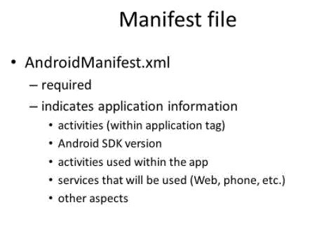 android manifest file  application manifestxml file  android