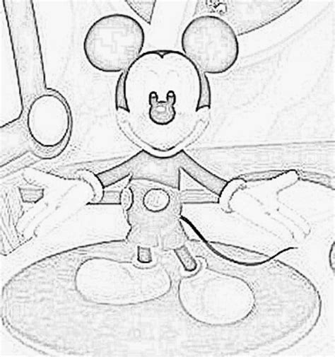 childhood education mickey mouse clubhouse colouring pictures  print