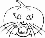 Coloring Cat Pumpkin Pages Halloween Scary Drawing Printable Kids Print Kitty Spooky Color Draw Benefits Moon Sheets Getcolorings Getdrawings Face sketch template