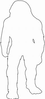 Supercoloring Silhouettes Bigfoot Stopa Wielka Sylwetki Drukuj Kontur Pobieranie sketch template