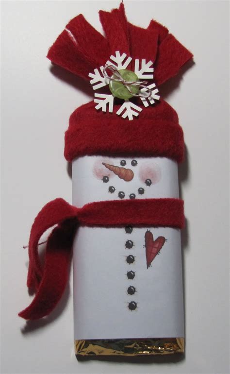 stamp   snowman candy bar wrapper