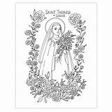 Therese Lisieux sketch template