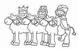 Reyes Magos Colorear Tres Camello Camellos Reis Montando Navidad Borboleta Azul Tiernas Mago Tradiciones Jacque sketch template