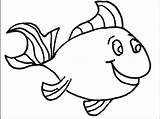 Coloring Fish Simple Pages Popular Printable sketch template