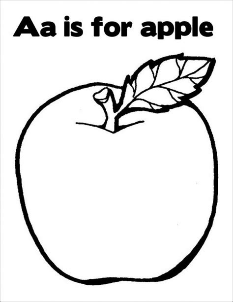 apple coloring pages  toddlers coloringbay