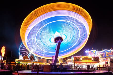 stock photo  amusement park blur bright