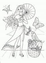 Coloring Pages Girls Fashion Only Related sketch template
