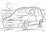 Berlingo Coloring Pages Citroën Citroen Supercoloring Drawing sketch template