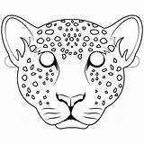 Mask Coloring Leopard Pages Leopardo Para Colorear Printable Masks Animal Dibujo Kids Templates Máscara Face Jaguar Supercoloring Do Animals Drawing sketch template