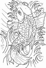 Coloring Pages Japanese Fish Beautiful Koi Coy Japan Drawing Map Getdrawings Getcolorings Colorings Kids sketch template