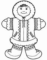 Eskimo Coloring Pages Inuit Girl Kids Igloo Elf Drawing Cute Inuits People Clipart Zipper Color Preschool Colouring Printable Bear Polar sketch template
