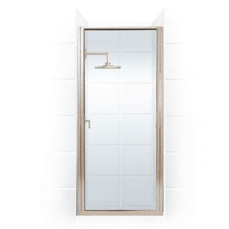 coastal shower doors pn  brushed nickel paragon series    framed continuous hinge