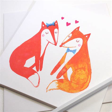 Foxy Love Greetings Card By Smallwildfox