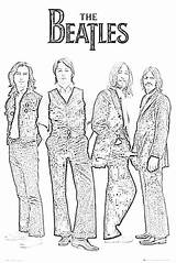 Beatles Coloring Pages Filminspector Mccartney Paul Lennon Downloadable Originator While John Group sketch template