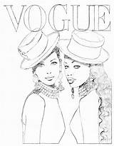 Vogue Coloring Paris Chanel Fashion Pages Coloriage Color Campbell Naomi Coco Book Colorier Illustration Template Christy Turlington Colouring Covers Favorite sketch template