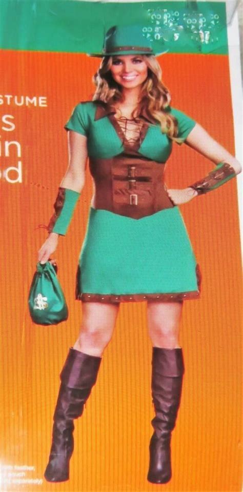 Miss Robin Hood Halloween Costume Adult Medium 8 10 Faux Suede Trim 6