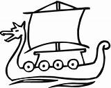 Wikingerschiff Vikings Ship Malvorlagen Longboat sketch template