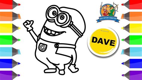 minion dave coloring pages  kids despicable  minion dave