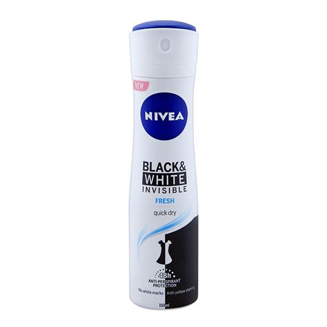 buy nivea  invisible fresh anti perspirant deodorant spray  black white ml