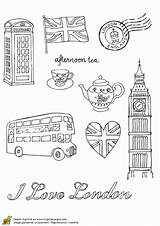 Anglais Colorier Bus Angleterre Drapeau Londres London Ben Garde Noel Colorare Deckblatt England Englisch Inglese Sketches Cahier Faire Londra Drawing sketch template